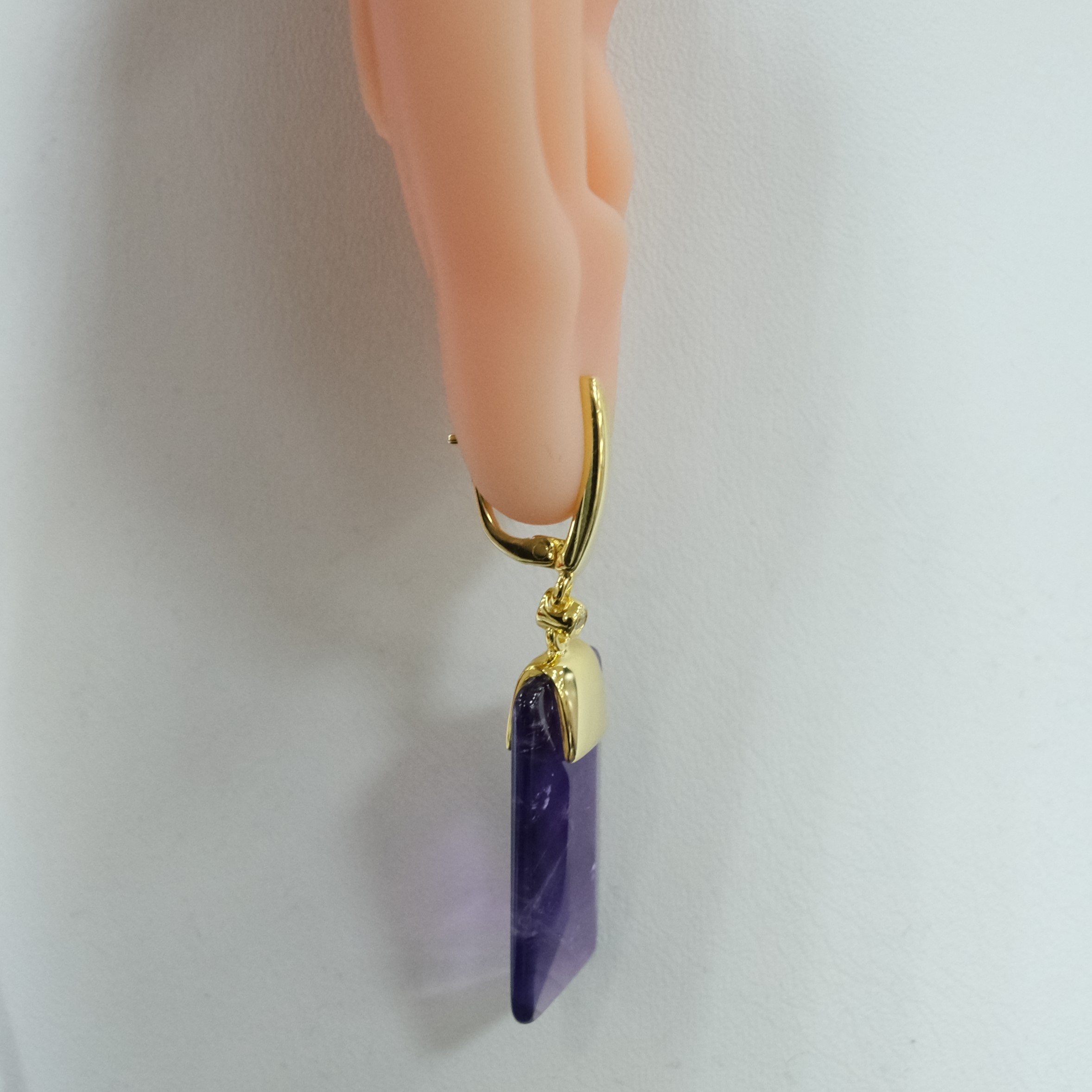 Серебряные серьги с аметистами